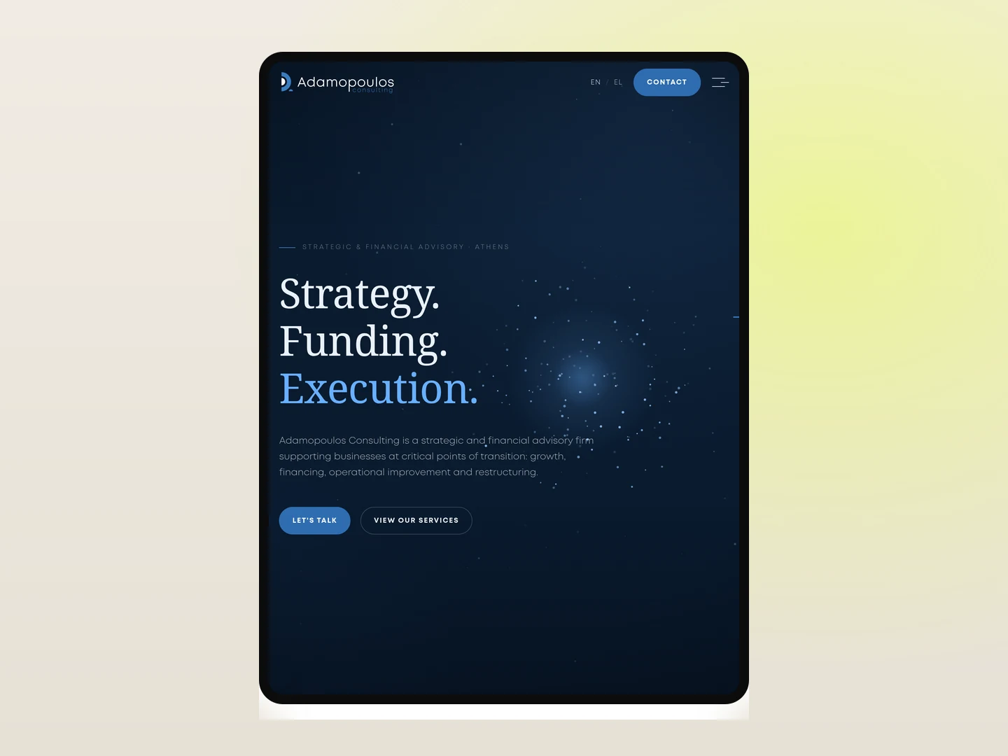 Adamopoulos Consulting — tablet