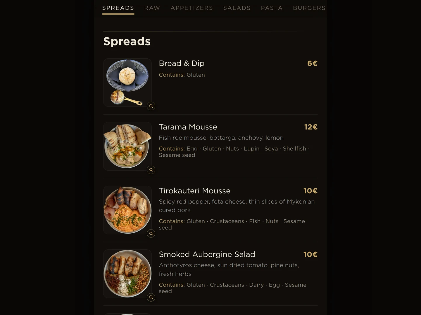 King Scorpio QR Menu — desktop