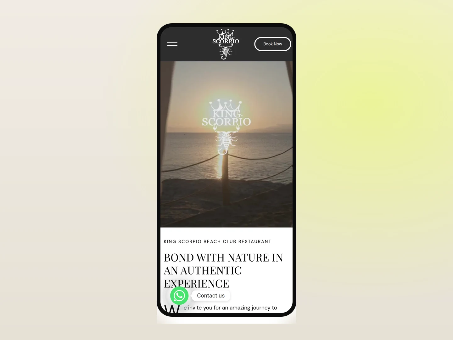 King Scorpio Beach Club — mobile