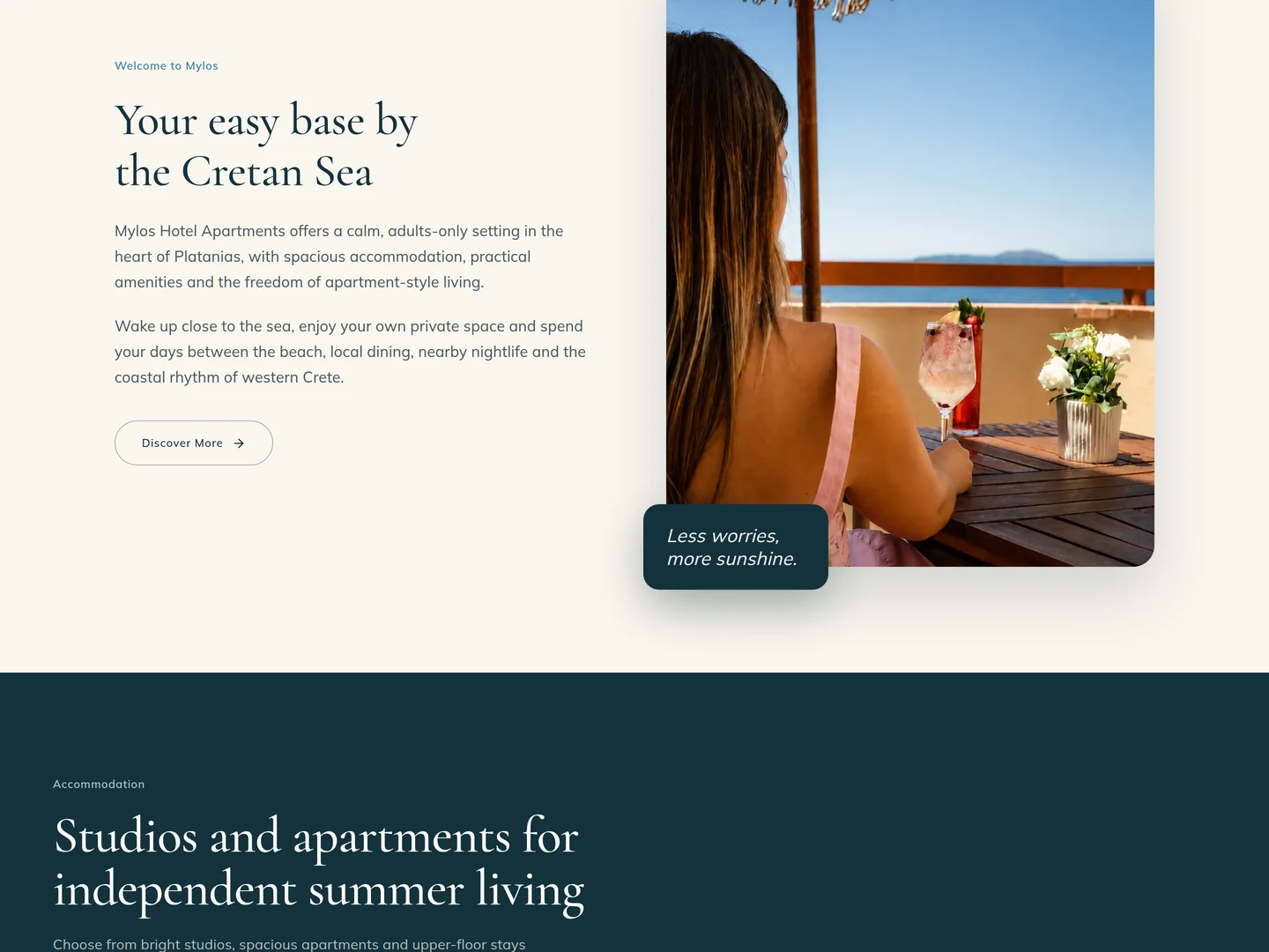Mylos Hotel — desktop
